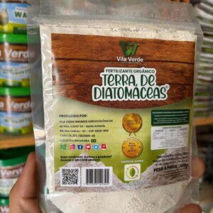 Embalagem de terra de diatomáceas Vila Verde, saco zip de 100g