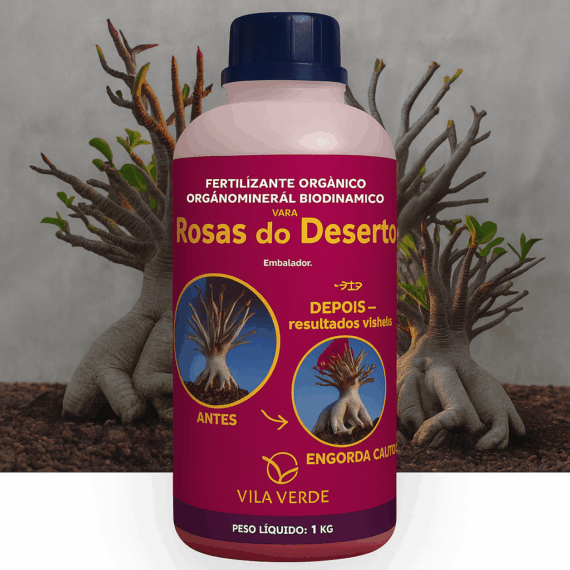 Fertilizante Organomineral Para Rosas do Deserto 1 kg "ENGORDA CAUDEX"