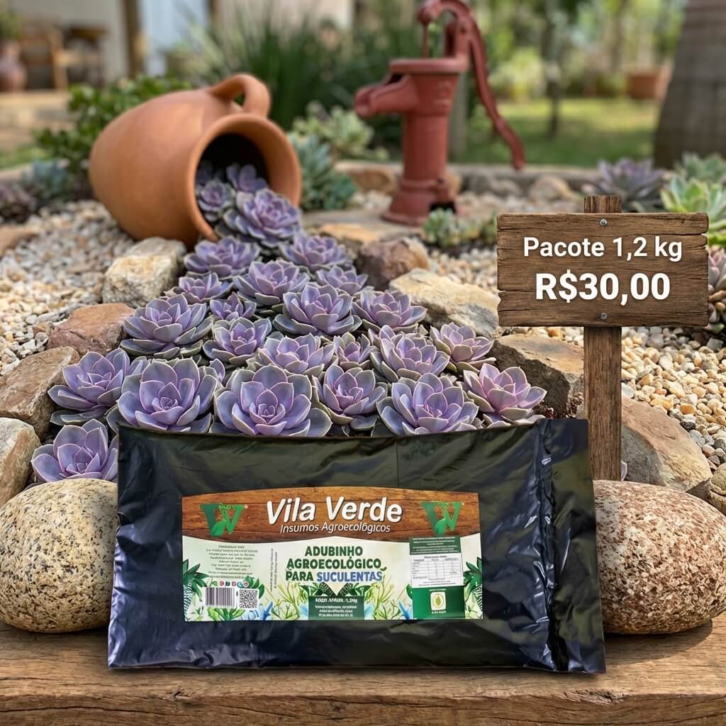 Adubinho Fertilizante Orgânico Para Suculentas Vila Verde refil 1,2 kg