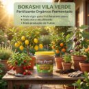 Fertilizante orgânico Bokashi Vila Verde 1,8kg para frutíferas em vasos, nutrição completa, solo fértil e plantas mais produtivas